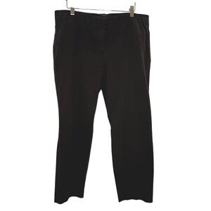 J. Crew Cafe Capri Pants Womens 12 Black Slim Straight Leg Trouser Ankle Length